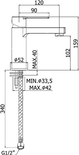 Смеситель для раковины Paffoni Ringo RIN071NO Смеситель для раковины Paffoni Ringo RIN071NO