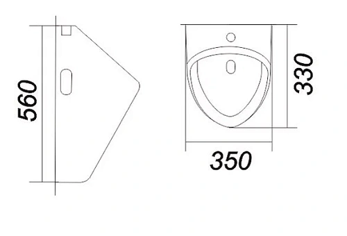 Писсуар SANITA LUXE Long PS/Long/Mech/WHT.G/S1 Писсуар SANITA LUXE Long PS/Long/Mech/WHT.G/S1
