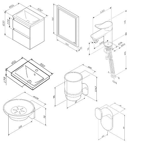Комплект мебели AM.PM X-Joy BK85GO Комплект мебели AM.PM X-Joy BK85GO