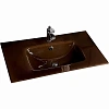 Раковина Armadi Art 852-080-DB стекло 80см моноблок DARK BROWN