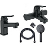 Комплект смесителей OneLife P02-311b черный Комплект смесителей OneLife P02-311b черный