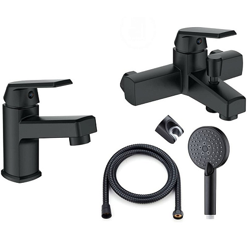 Комплект смесителей OneLife P02-311b черный Комплект смесителей OneLife P02-311b черный