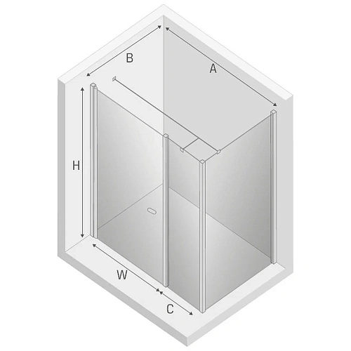 Душевой уголок NEW TRENDY NEW SOLEO 110x70x195 K-0635 (хром) Душевой уголок NEW TRENDY NEW SOLEO 110x70x195 K-0635 (хром)