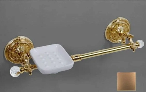 Полотенцедержатель ART&MAX BAROCCO CRYSTAL AM-2057P-Br-C с мыльницей, бронза Полотенцедержатель ART&MAX BAROCCO CRYSTAL AM-2057P-Br-C с мыльницей, бронза