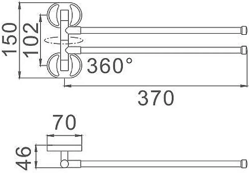 Полотенцедержатель Haiba HB1912 Полотенцедержатель Haiba HB1912