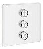 Картинка анонса товара «смеситель для душа grohe grohtherm smartcontrol на 3 выхода, белая луна (29158ls0) внешняя часть»