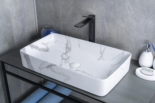 Раковина Gid Mnc396C 54476 накладная под камень глянцевая 60x34x11 Раковина Gid Mnc396C 54476 накладная под камень глянцевая 60x34x11