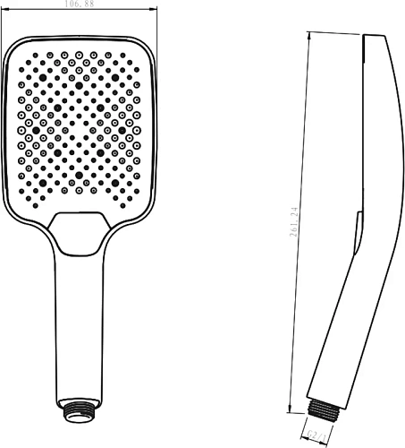 Лейка душевая Raglo R450.52.09 3-х режимная прямоугольная пластик/силикон, графит Лейка душевая Raglo R450.52.09 3-х режимная прямоугольная пластик/силикон, графит