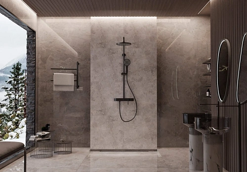 Душевая система Vincea VSFS-402MB, черный матовый Душевая система Vincea VSFS-402MB, черный матовый