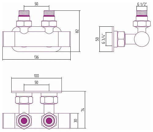 Вентиль Сунержа угловой скрытый-скрытый EU50 022-1416-1234 Матовая шампань Вентиль Сунержа угловой скрытый-скрытый EU50 022-1416-1234 Матовая шампань