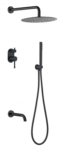 Душевая система Boheme Uno 464-2-B скрытого монтажа, черная Душевая система Boheme Uno 464-2-B скрытого монтажа, черная