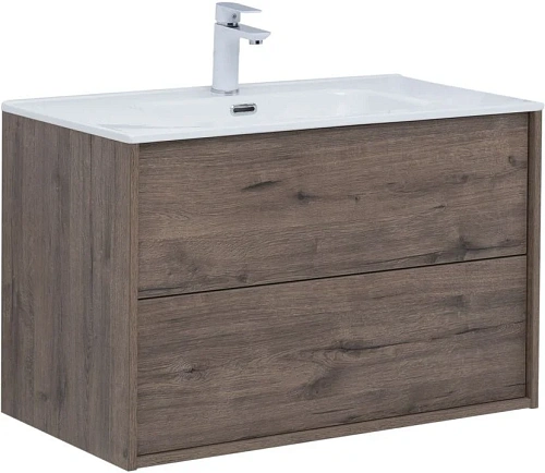 Тумба под раковину Aquanet Lino 80 (Flat) дуб веллингтон 00287543 Тумба под раковину Aquanet Lino 80 (Flat) дуб веллингтон 00287543