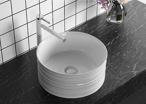 Раковина Ceruttispa CR0051A 405х405х180 накладная, белая, круглая, глубокая Раковина Ceruttispa CR0051A 405х405х180 накладная, белая, круглая, глубокая