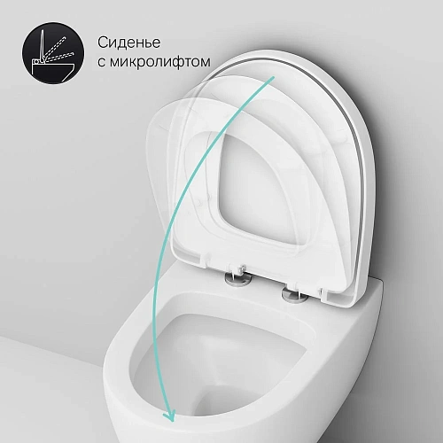 Унитаз подвесной AM.PM Awe C111738WH без сиденья Унитаз подвесной AM.PM Awe C111738WH без сиденья