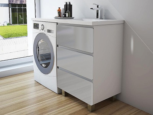 Тумба с раковиной Эстет Dallas Luxe ФР-00009669 1050х482 правая, напольная 3 ящика Тумба с раковиной Эстет Dallas Luxe ФР-00009669 1050х482 правая, напольная 3 ящика