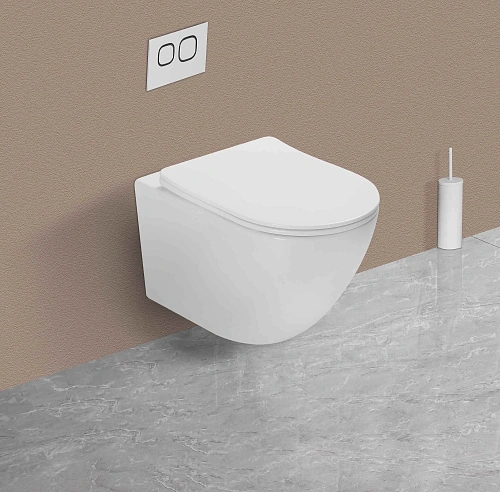 Унитаз подвесной Vincea Globo VT1-14ST Tornado белый, ультратонкое сиденье soft-close Унитаз подвесной Vincea Globo VT1-14ST Tornado белый, ультратонкое сиденье soft-close