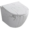 Унитаз подвесной Ceruttispa SELLA Aria Tornado MMW CT9532 безободковый белый мрамор матовый, сиденье микролифт Унитаз подвесной Ceruttispa SELLA Aria Tornado MMW CT9532 безободковый белый мрамор матовый, сиденье микролифт