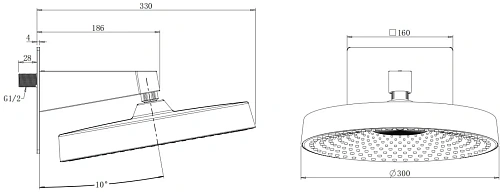 Верхний душ Allen Brau Eclipse 5.E1019-00 хром Верхний душ Allen Brau Eclipse 5.E1019-00 хром