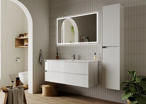 Тумба под раковину Sancos Cento CN120-2W белый глянец Тумба под раковину Sancos Cento CN120-2W белый глянец