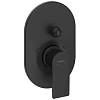 Смеситель для ванны Hansgrohe Rebris E, скрытого монтажа 72459670, матовый черный Смеситель для ванны Hansgrohe Rebris E, скрытого монтажа 72459670, матовый черный