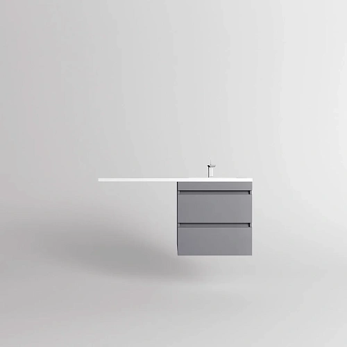 Тумба под раковину Style Line Даллас ЛЕОН 120 Люкс серая, PLUS подвесная СС-00002451 Тумба под раковину Style Line Даллас ЛЕОН 120 Люкс серая, PLUS подвесная СС-00002451