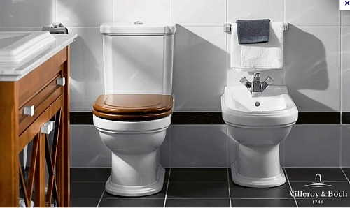 Чаша напольного унитаза Villeroy & Boch Hommage 666210R2 (6662 10 R2) Star White, CeramicPlus Чаша напольного унитаза Villeroy & Boch Hommage 666210R2 (6662 10 R2) Star White, CeramicPlus