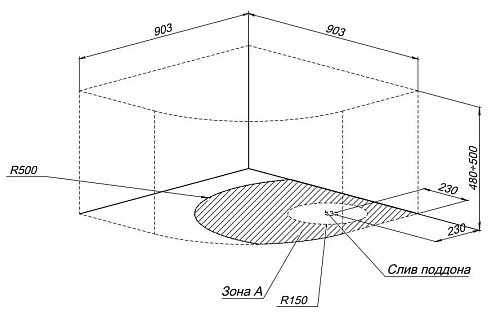 Душевой поддон Aquanet Optimal 90х90 глубокий 00293357 Душевой поддон Aquanet Optimal 90х90 глубокий 00293357