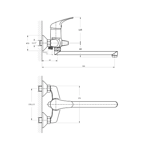 Смеситель для ванны RUSH Corsica (CO4240-51) Смеситель для ванны RUSH Corsica (CO4240-51)