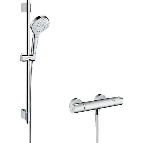 Душевая система Hansgrohe Croma Select S 3jet с термостатом для ванны, штанга 72 см 27833400, белый/ Душевая система Hansgrohe Croma Select S 3jet с термостатом для ванны, штанга 72 см 27833400, белый/