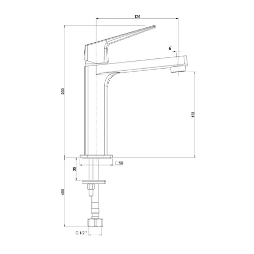 Смеситель для раковины Paini Bari RTCR205 без донного клапана Смеситель для раковины Paini Bari RTCR205 без донного клапана