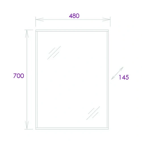 Зеркало Onika Тимбер 48 см 204803 дуб сонома Зеркало Onika Тимбер 48 см 204803 дуб сонома
