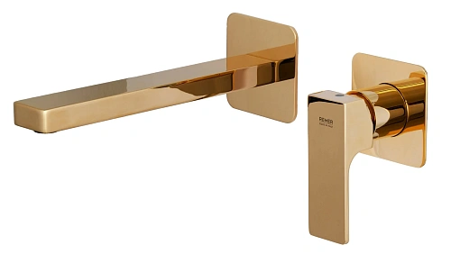 Смеситель для раковины Remer Absolute AU15PLDO, золото глянцевое Смеситель для раковины Remer Absolute AU15PLDO, золото глянцевое