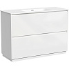 Картинка анонса товара «тумба под раковину sancos libra lb120f-1w floor 1190х450х840 напольная, белый глянец, напольная»