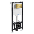 Детальная картинка товара «инсталляция для унитаза wasserkraft aller 10tlt.010.me.mg01 с клавишей смыва золото»
