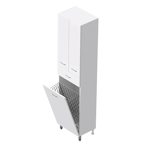 Шкаф-пенал Onika Модерн 46 см 404601 напольный, белый, универсальный Шкаф-пенал Onika Модерн 46 см 404601 напольный, белый, универсальный