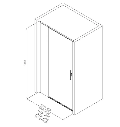 Душевая дверь Allen Brau Priority 160 3.31039.BBA черный браш Душевая дверь Allen Brau Priority 160 3.31039.BBA черный браш