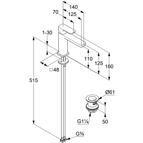 Смеситель для раковины Kludi RENON 422895375 белый матовый Смеситель для раковины Kludi RENON 422895375 белый матовый