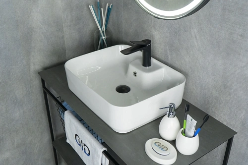 Раковина Gid N9445 51155 накладная белая 52x41.5x15 Раковина Gid N9445 51155 накладная белая 52x41.5x15