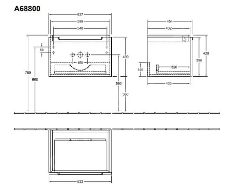 Тумба под раковину Villeroy & Boch Subway 2.0 A68800DH (A688 00 DH) Glossy White Тумба под раковину Villeroy & Boch Subway 2.0 A68800DH (A688 00 DH) Glossy White