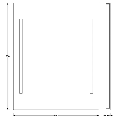 Зеркало EVOFORM Ledline BY 2115 с 2-мя встроенными LED-светильниками 10,5 W 60х75 cм Зеркало EVOFORM Ledline BY 2115 с 2-мя встроенными LED-светильниками 10,5 W 60х75 cм
