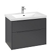 Картинка анонса товара «тумба под раковину villeroy &amp; boch subway 3.0 с подсветкой graphite / graphite c574l2vr»