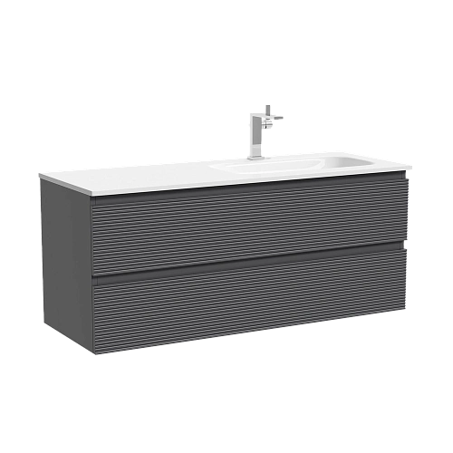 Тумба под раковину SANCOS FL120RGS Folk правая 1195х445х500 Grey soft подвесная Тумба под раковину SANCOS FL120RGS Folk правая 1195х445х500 Grey soft подвесная