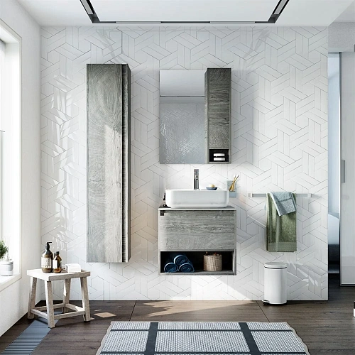 Тумба с раковиной STWORKI Карлстад 60 дуб рошелье, роверелла 427704 Тумба с раковиной STWORKI Карлстад 60 дуб рошелье, роверелла 427704