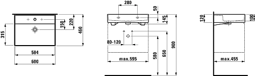 Раковина Laufen Kartell by Laufen 600x460х120 8.1033.3.000.104.1 Раковина Laufen Kartell by Laufen 600x460х120 8.1033.3.000.104.1