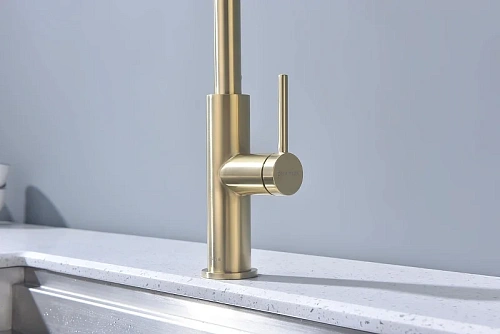 Смеситель для кухни Paulmark SENSO светлое золото Se215180-LG Смеситель для кухни Paulmark SENSO светлое золото Se215180-LG