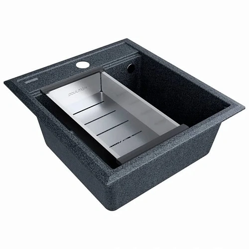 Кухонная мойка Paulmark STEPIA 45 с коландером ADVANCE брашированная PM114651-DG+A375-BS Кухонная мойка Paulmark STEPIA 45 с коландером ADVANCE брашированная PM114651-DG+A375-BS
