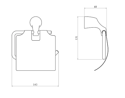 Держатель туалетной бумаги Rush Devon DE75111 с крышкой Держатель туалетной бумаги Rush Devon DE75111 с крышкой