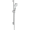 Душевой гарнитур Hansgrohe Crometta 1jet 26533400 65 см, белый/хром