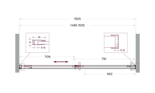 Душевая дверь BelBagno SOFT_CLOSE-1-BF-1-150-C-GM 150 см, профиль оружейная сталь, стекло прозрачное Душевая дверь BelBagno SOFT_CLOSE-1-BF-1-150-C-GM 150 см, профиль оружейная сталь, стекло прозрачное