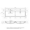 Раковина BelBagno BB-8078-120-2, 1220x460x140 с двумя чашами Раковина BelBagno BB-8078-120-2, 1220x460x140 с двумя чашами